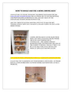 how to build and use a bowl drying kiln