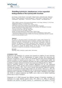 Modelling hydrolysis: simultaneous versus sequential