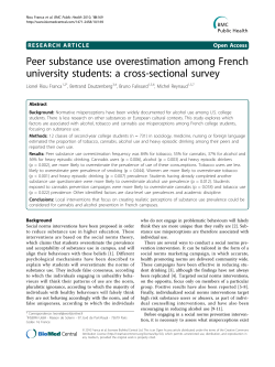 Peer substance use overestimation among French