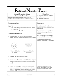 Rational Number Project