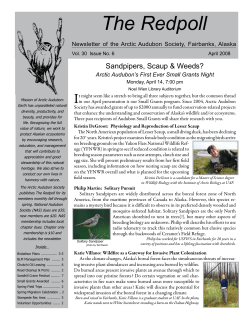 The Redpoll - Arctic Audubon Society