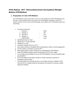 1. Preparation of 1 liter CTM-Medium