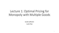 Lecture 1 - Justin Rao