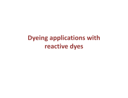 Dyeing applications with reactive dyes