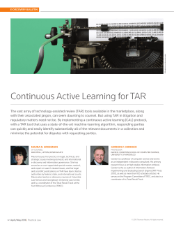 Continuous Active Learning for TAR