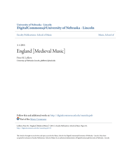 England [Medieval Music] - DigitalCommons@University of