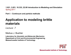 Application to modeling brittle materials