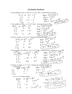 1) The solubility of CuI (s) in water is 2