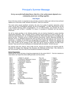 Summer Newsletter 2016