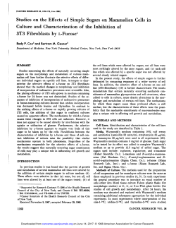 Studies on the Effects of Simple Sugars on