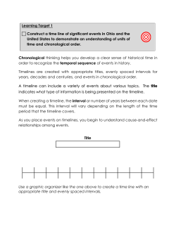 Learning Target 1 Construct a time line of