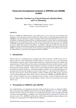 Cloud and microphysical schemes in ARPEGE and AROME