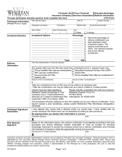 CP 543 H Page 1 of 2 03/2004 Principal Life Insurance Company