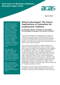 Mutual advantage? The future implications of mutualism for