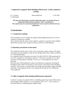 Comparative magnetic field Shielding Effectiveness