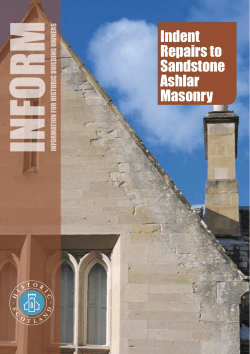 Indent Repairs to Sandstone Ashlar Masonry