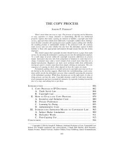 the copy process - New York University Law Review