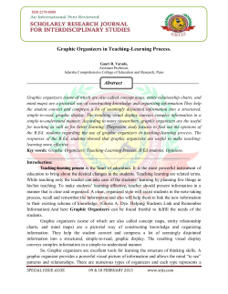 Graphic Organizers in Teaching-Learning Process. Abstract