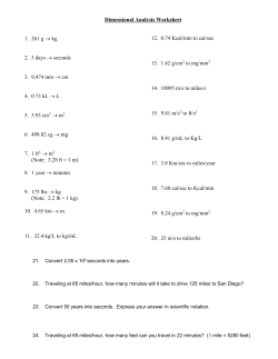 Dimensional Analysis Practice