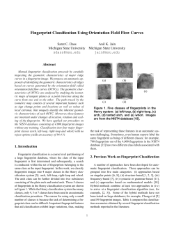 Fingerprint Classification Using Orientation Field