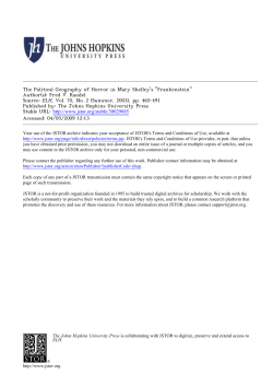 The Political Geography of Horror in Mary Shelley`s
