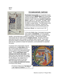 Illuminated Letter Handout