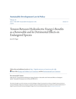 Tension Between Hydroelectric Energy`s Benefits as a Renewable