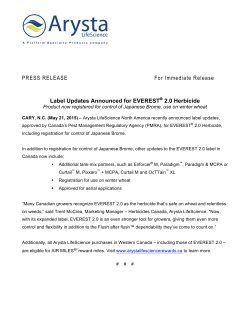 FINAL -- EVEREST label updates press release -