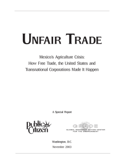 Unfair Trade - National Family Farm Coalition