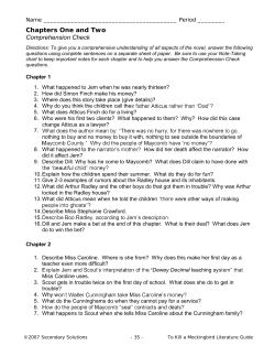 TKAM Chapter Questions