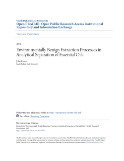 Environmentally Benign Extraction Processes in