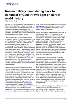 Roman military camp dating back to conquest of Gaul