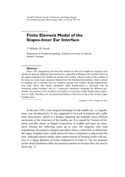 Finite Element Model of the Stapes-Inner Ear Interface