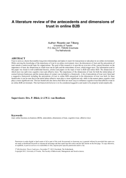 A literature review of the antecedents and dimensions of trust in