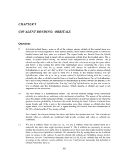chapter 9 covalent bonding: orbitals
