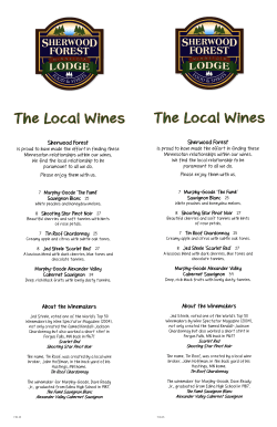 Sherwood Forest About the Winemakers Sherwood Forest About the