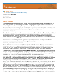 INDUSTRY PROFILE Cookie And Cracker Manufacturing