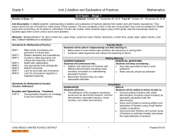 Grade 5 Unit 2 Addition and Subtraction of Fractions