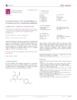 Crystal structure of (E)-4, 6-dimethoxy-2-(4-methoxystyryl)