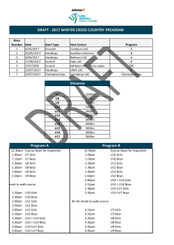 Program A Program B DRAFT - 2017 WINTER CROSS