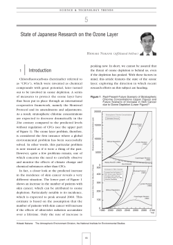 State of Japanese Research on the Ozone Layer