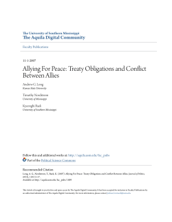 Allying For Peace: Treaty Obligations and Conflict Between Allies