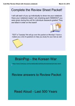 Cold War Review Sheet with Answers.notebook