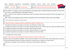 Analyse Comm ent Critical Evaluation Interpretation Idea Them e