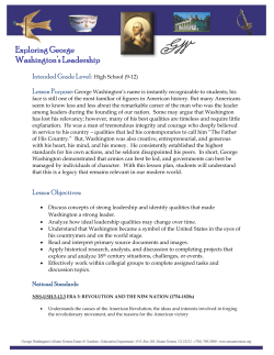 Exploring George Washington`s Leadership