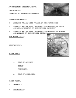 chapter # 17 - ground water
