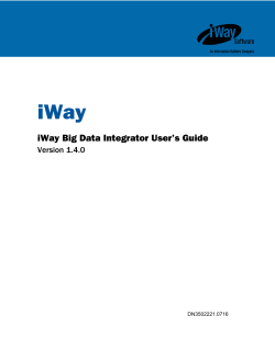 iWay Big Data Integrator User`s Guide