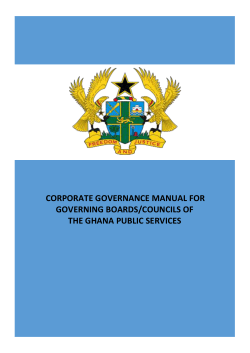 corporate governance manual for governing boards/councils of the