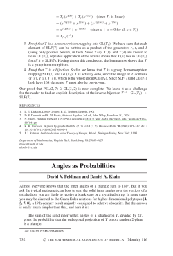 Angles as Probabilities