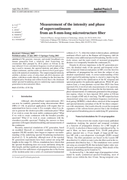 Measurement of the intensity and phase of